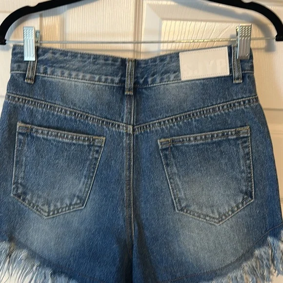 SJYP blue cutoff denim Jean shorts, Sz Small - Picture 8 of 8